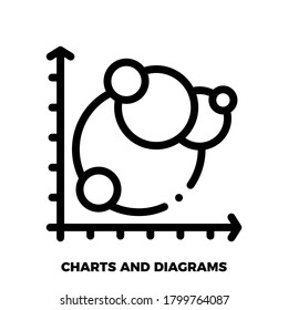 Bubble icon, outline vector. Charts and diagrams concept. Eps 10 vector illustration.
