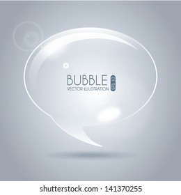 bubble icon oval over gray background vector illustration