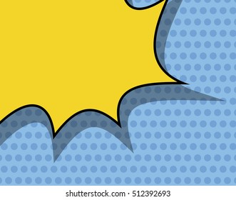 Bubble icon. Retro pop art comic and communication theme. Colorful design. Pointed background. Vector illustration