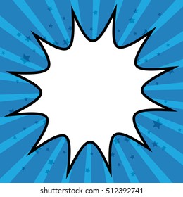 Bubble icon. Retro pop art comic and communication theme. Colorful design. Striped background. Vector illustration