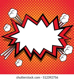 Bubble icon. Retro pop art comic and communication theme. Colorful design. Striped background. Vector illustration