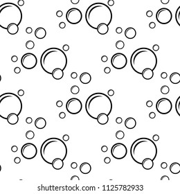 Bubble Icon Seamless Pattern Vector Art Illustration