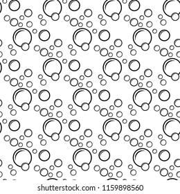 Bubble Icon Seamless Pattern Vector Art Illustration