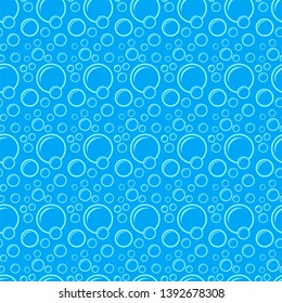 Bubble Icon Seamless Pattern Vector Art Illustration