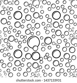 Bubble Icon Seamless Pattern Vector Art Illustration