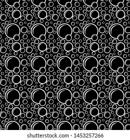 Bubble Icon Seamless Pattern Vector Art Illustration