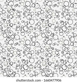 Bubble Icon Seamless Pattern Vector Art Illustration