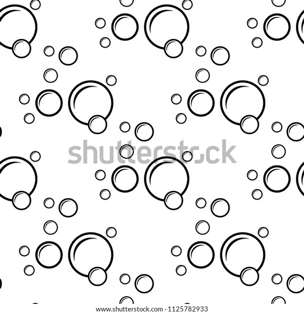 Bubble Icon\
Seamless Pattern Vector Art\
Illustration