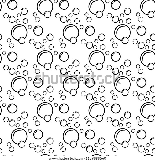 Bubble Icon\
Seamless Pattern Vector Art\
Illustration