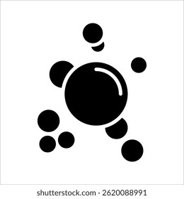 bubble Icon set. Symbol isolated white background. vector illustration. color editable.