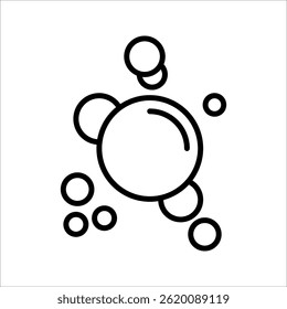 bubble Icon set. Symbol isolated white background. vector illustration. color editable.