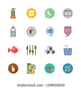 bubble icon set. vector set about liquid soap, water bottle, oils and gel icons set.