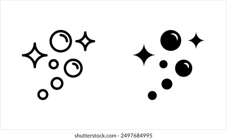bubble icon set, vector illustration on white background