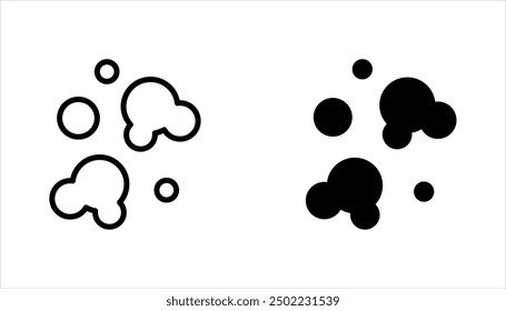 bubble icon set, vector illustration on white background