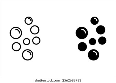 bubble icon set, vector illustration on white background