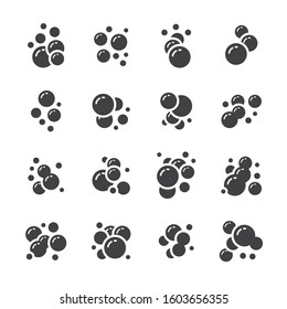 Bubble icon set/Flat icon set design, Out line vector icon set for design.