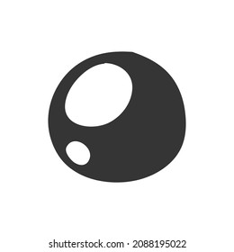 Bubble Icon Silhouette Illustration. Transparent Ball Vector Graphic Pictogram Symbol Clip Art. Doodle Sketch Black Sign.