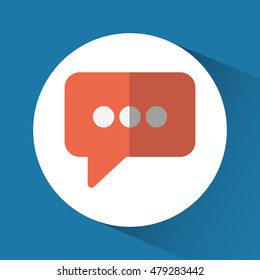 Bubble icon. Social network and media theme. Colorful design. Vector illustration