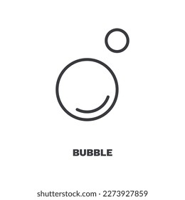 bubble icon. Thin line bubble icon from Hygiene and Sanitation collection. Outline vector isolated on white background. Editable bubble symbol can be used web and mobile