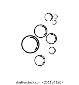 bubble icon vector design line style