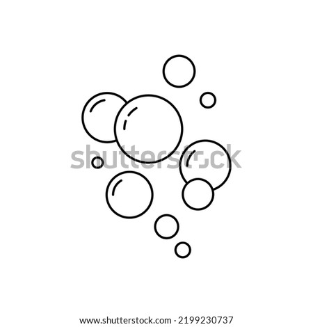 bubble icon vector illustration. color editable