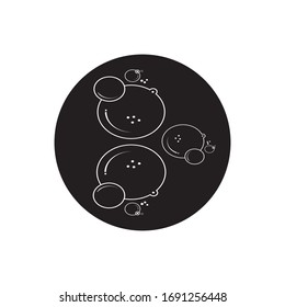 bubble icon vector illustration design template