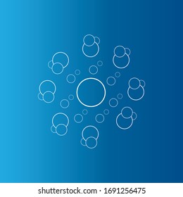plantilla de diseño de ilustración vectorial de icono de burbuja
