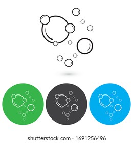 Vektorillustration-Design-Vorlage für Blasensymbole