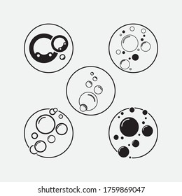 Plantilla de diseño de ilustración de vector de icono de burbuja
