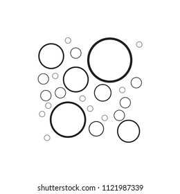 Bubble icon vector logo illustration.