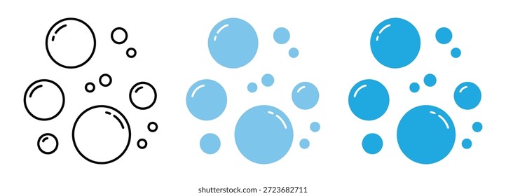 ícones de bolhas isolados no plano de fundo branco Pro Vetor. Arte vetorial, ícones e gráficos de estilo bolha.