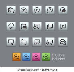 Bubble Icons // Satinbox Series - The vector file includes 5 color versions for each icon in different layers.