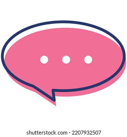 Bubble icons. Vector illustration in Cartoon flat style. Chat icon.
Contact us icon. Line icon.