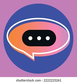 Bubble icons. Vector illustration in Cartoon flat style. Chat icon.
Contact us icon. Modern icon.