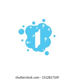 Bubble with initial letter i graphic design template