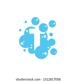 Bubble with initial letter t graphic design template