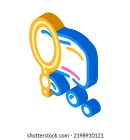 Luftblase Kind Freizeitisometrie Symbol Vektorgrafik. Seifenspulenschild. einzelne Symbolillustration
