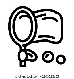 Luftblase Kind Freizeit Linie Symbol Vektorgrafik. Seifenspulenschild. isoliertes Kontursymbol