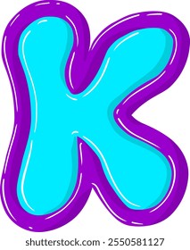 Letra de burbuja Vector K