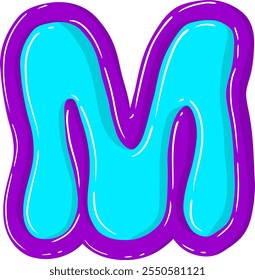 Letra de burbuja Vector M