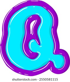 Letra de burbuja Vector Q
