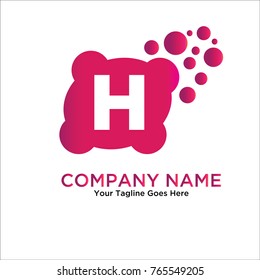 Bubble Letter H Logo. H Letter Design Vector with bubble