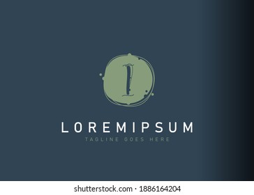 Diseño del logo de la carta Bubble I. ilustración de burbuja abstracta diseño de iconos de letras I. Diseño de vectores