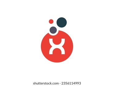 Bubble letters logo. Bubble lab circle symbol. Bubble logo design color. three bubble color circle logo