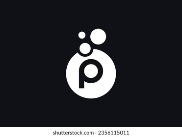 Bubble letters logo. Bubble lab circle symbol. Bubble logo design color. three bubble color circle logo