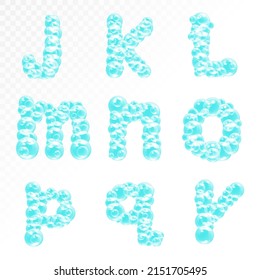 Bubble letters on white background vector illustration
