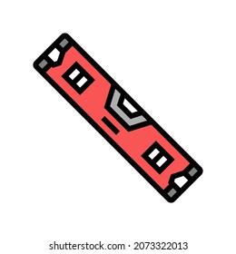 bubble level carpenter equipment color icon vector. bubble level carpenter equipment sign. isolated symbol illustration