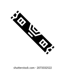 bubble level carpenter equipment glyph icon vector. bubble level carpenter equipment sign. isolated contour symbol black illustration