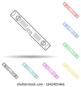 bubble level meter multi color style icon. Simple thin line, outline vector of home repair tool icons for ui and ux, website or mobile application