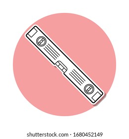 bubble level meter sticker icon. Simple thin line, outline vector of Home repair tool icons for ui and ux, website or mobile application